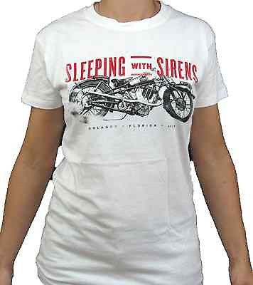 SLEEPING WITH SIRENS (Motorcycle White) Girls T-Shirt