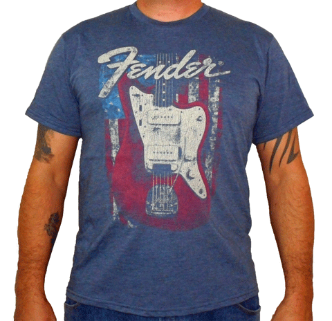 FENDER GUITARS (Flag Guitar) Men's T-Shirt