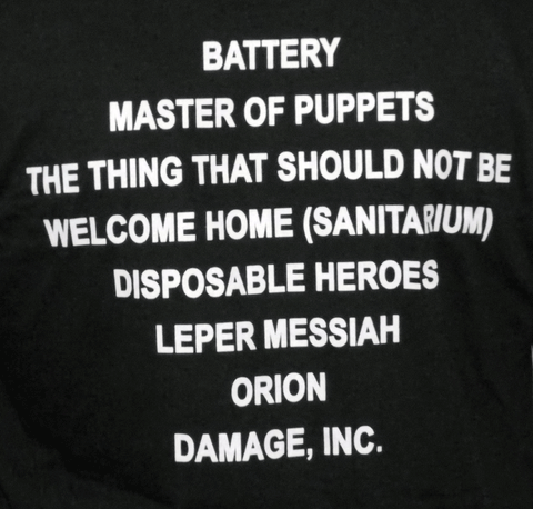 Metallica Master of Puppets T Shirt – Flyclothing LLC